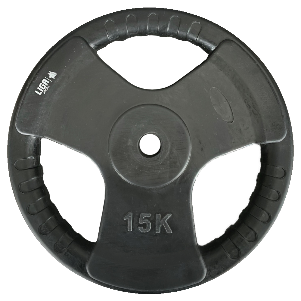 RUBBER WEIGHT LIFTING PLATE 15kg (Φ28) LIGASPORT