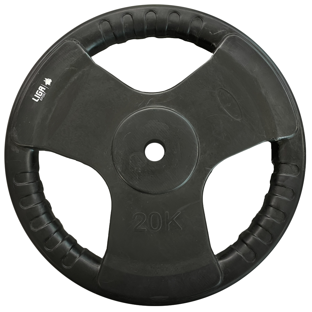 RUBBER WEIGHT LIFTING PLATE 20kg (Φ28) LIGASPORT