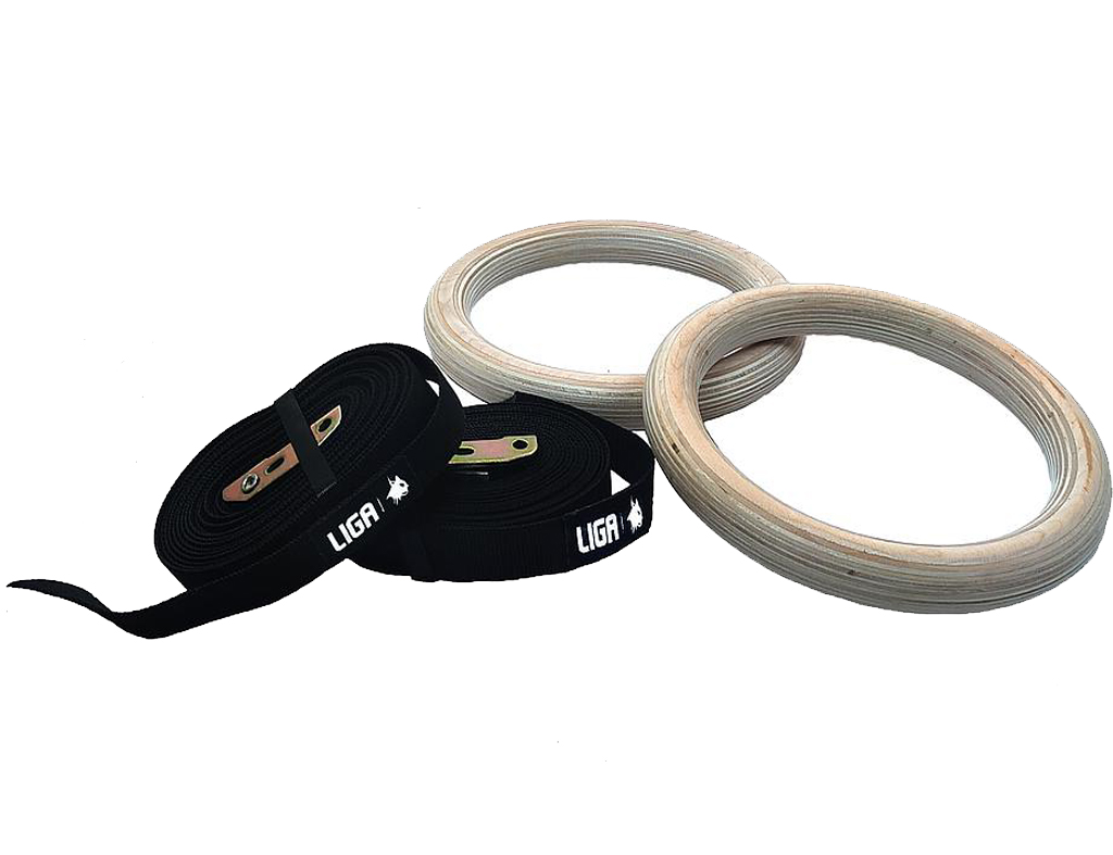 Gymnastic rings (wooden) LIGASPORT*