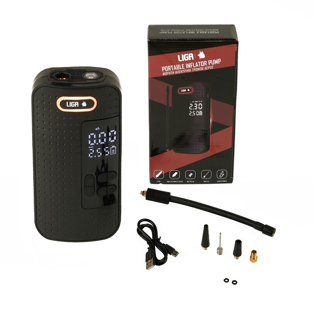 Ηλεκτρική τρόμπα αέρος φορητή (Portable electric air pump) LIGASPORT