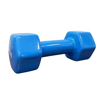 VINYL DUMBBELL ΑΛΤΗΡΑΣ ΒΙΝΥΛΙΟΥ 4kg (χρώμα γαλάζιο) LIGASPORT