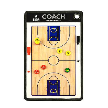 ΠΙΝΑΚΑΣ ΤΑΚΤΙΚΗΣ ΜΠΑΣΚΕΤ 23x38cm (BASKETBALL TACTIC BOARD) LIGASPORT